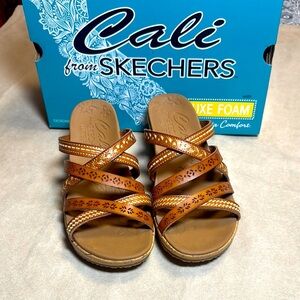 Cali from Skechers Vegan Tiger Posse Wedge Sandals
